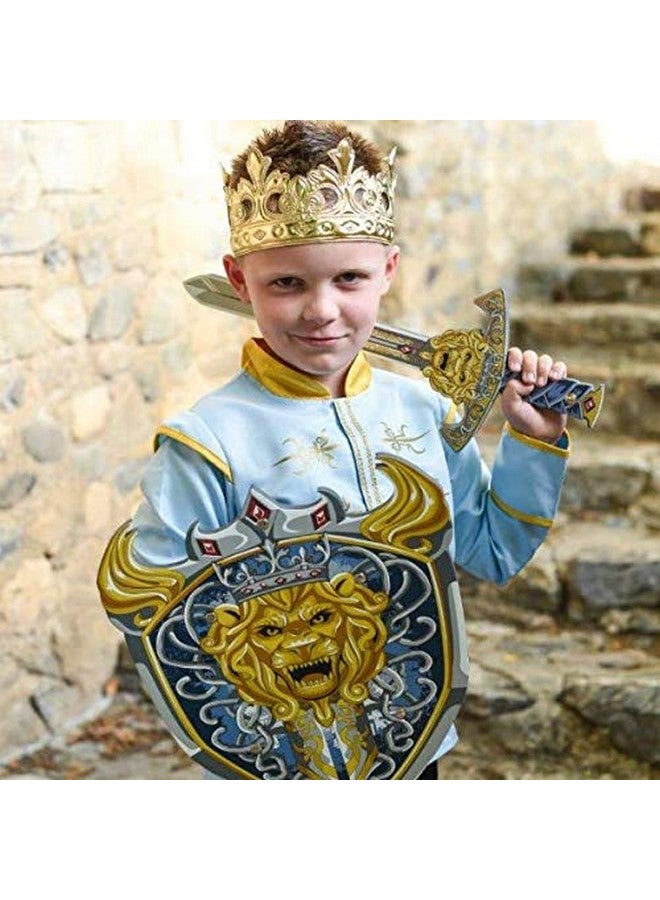 Little Adventures Little Adventures Soft Golden and Silver Prince and King Crowns Dress Up Costume Accessory (Gold Prince)  - Image 2