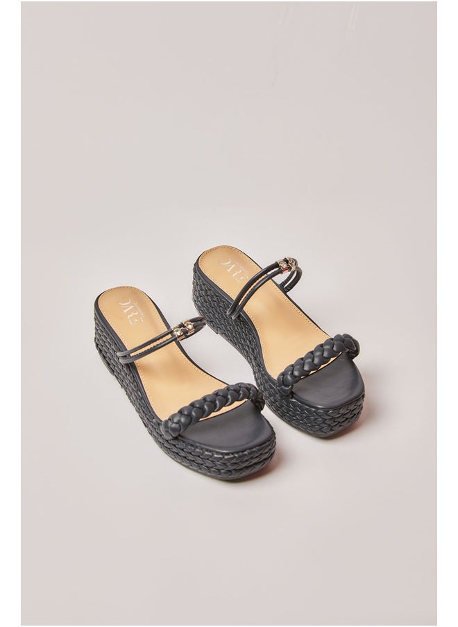 Dalydress Dare - Fancy Ankle Strap Braided Wedges - Image 1