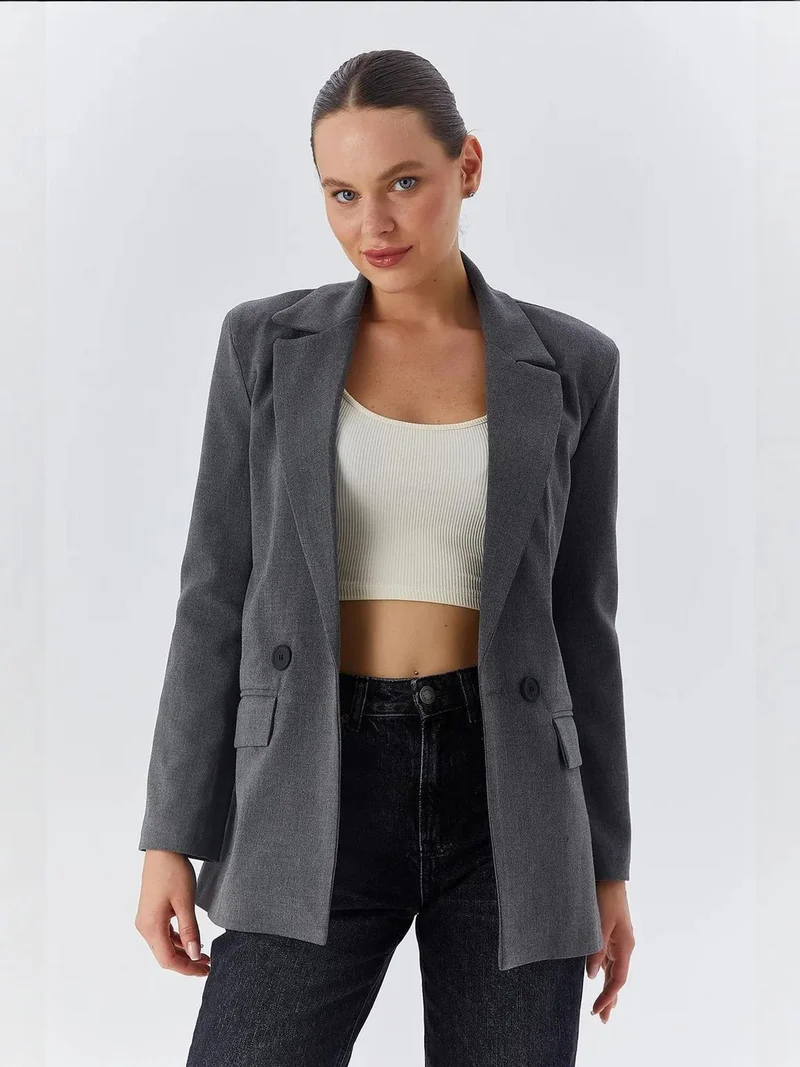 MixRay Mixray Long Sleeve Buttoned Blazer