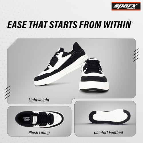 SPARX Men’s Sneaker SM-9067 | Soft Cushioned, Durable & Trendy Lace-Up Casual Shoes White - Image 4