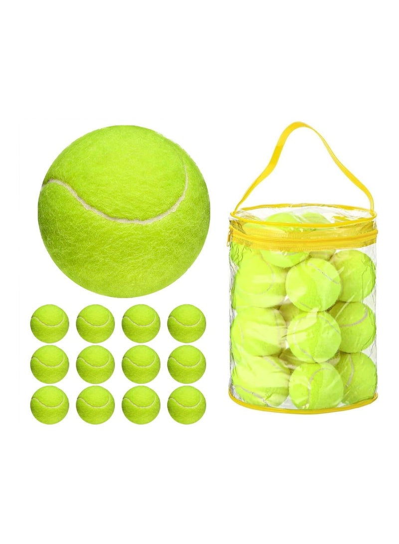 Generic Tennis Balls, 12 Pack Training Tennis Balls Practice Tennis Balls Come with Bag for Easy Transport, Good for Beginner Training Ball - Image 1