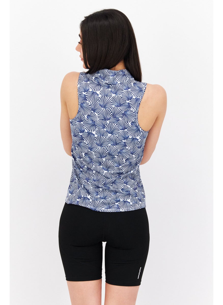 X by Gottex Women Sportswear Fit Sleeveless Training Top, Blue  - Image 2