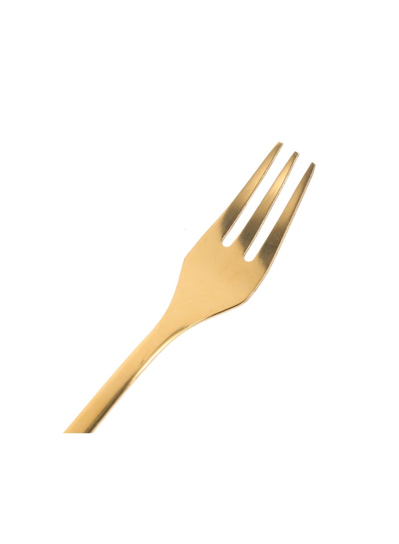 6 Pcs Stainless Steel Fork Spoon, Dessert Forks Cute Forks Decorative Forks Fruit Forks Stainless Steel Small Forks Metal Forks Stainless Steel Forks Metal Cake Forks, Table Forks Set (Gold) - Image 4