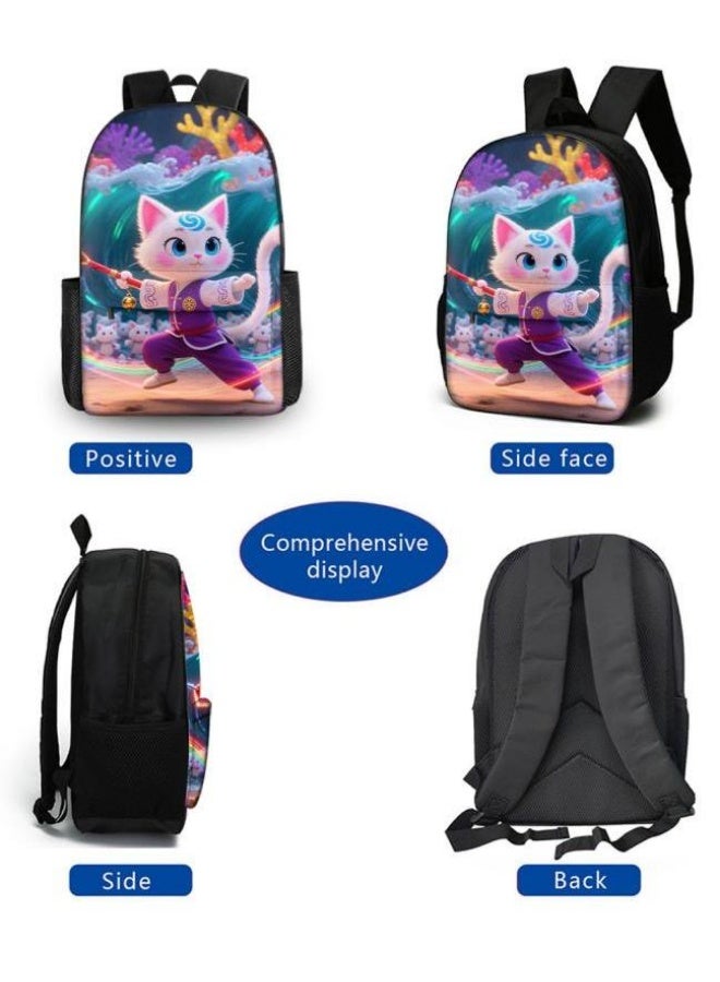 واضح من النار حقائب الظهر + حقائب اليد + حقائب القرطاسية | موسم العودة إلى المدرسة / هدايا المهرجان | حقيبة كرتونية من ثلاث قطع، سهلة التعامل مع مناسبات مختلفة (متوفرة للطلاب والأطفال ونزهايات الأصدقاء وتسلق الجبال والمدرسة وما إلى ذلك) - 36 - Image 3