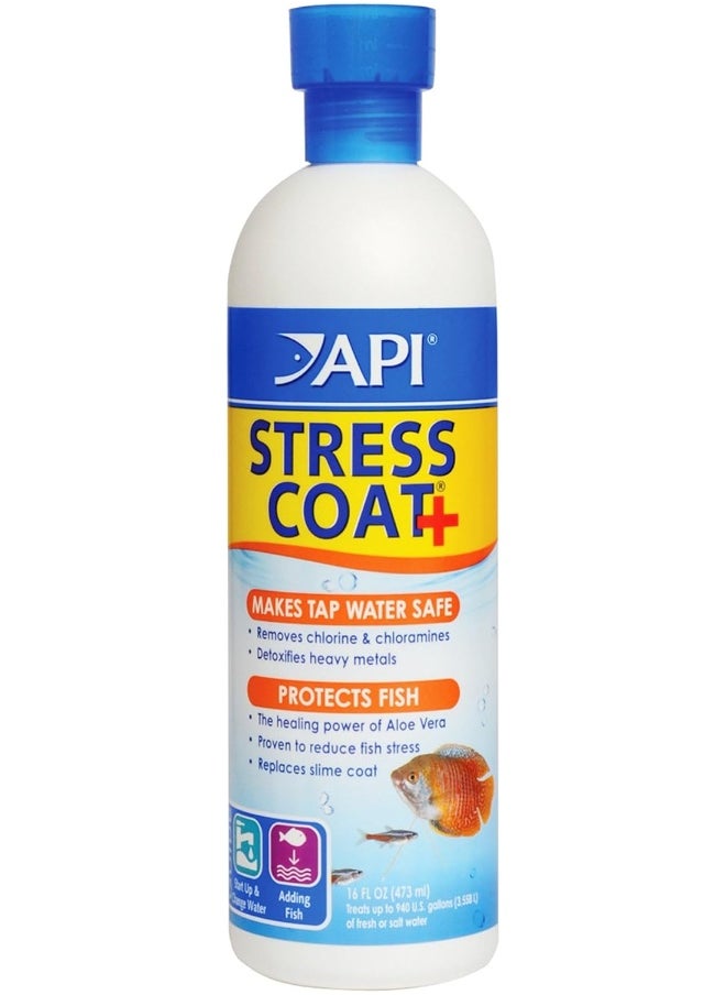 API Api Stress Coat Aquarium Water Conditioner 16-Ounce Bottle Multicolor  - Image 1