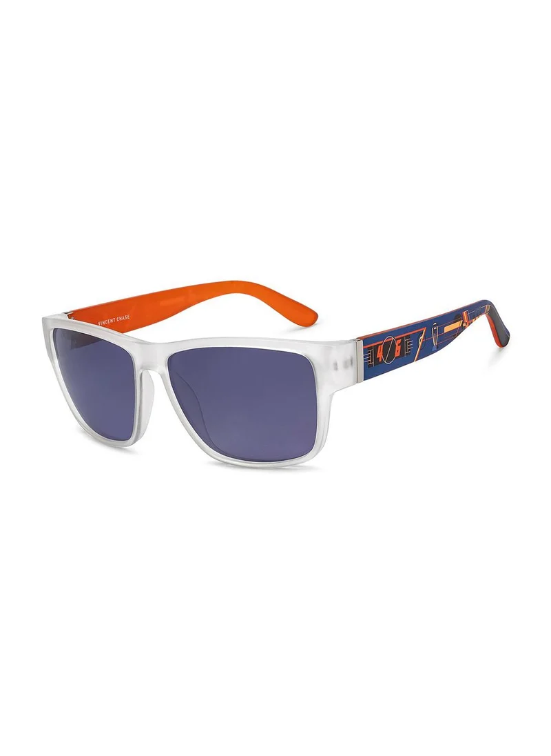 VINCENT CHASE Unisex Polarized Wayfarer Sunglasses - VC S16415 - Lens Size: 57 Mm