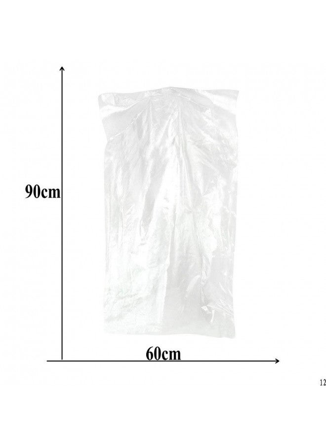 Fengheshun Pack of 100 Garment Bag, Transparent Suit Bag,Clothing Dust Cover, Gown and Dress Storage Bag (60×90cm)  - Image 3