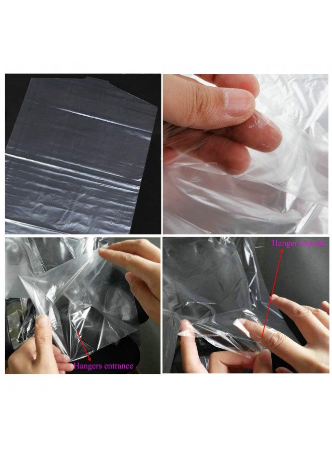 Fengheshun Pack of 100 Garment Bag, Transparent Suit Bag,Clothing Dust Cover, Gown and Dress Storage Bag (60×90cm)  - Image 4