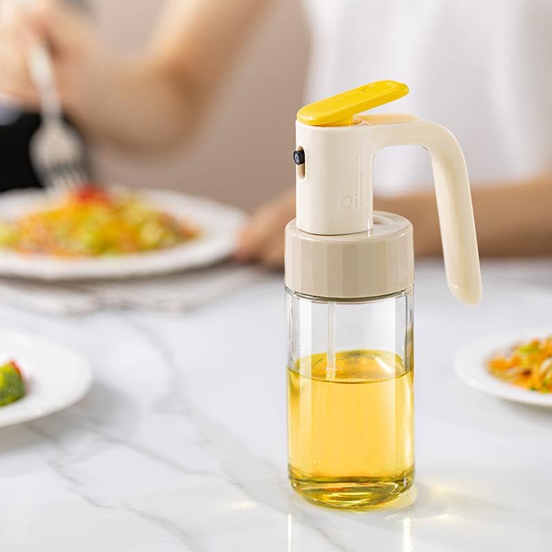 Mforall Oil Spray Bottle Olive Oil Sprayer and Oil Dispenser Bottle for Kitchen Oil Sprayer for Air Fryer, Salad,BBQ,Roasting | Premium Leak Proof Glass Oil Bottle | 250 Ml - Image 1