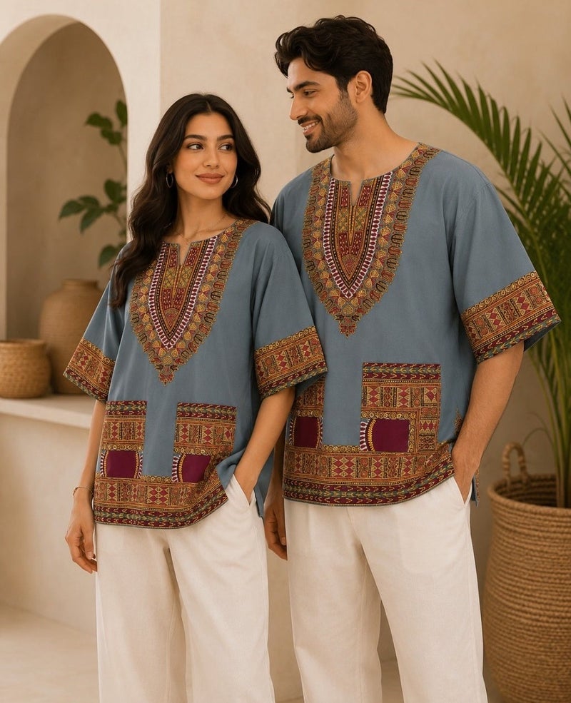Women's Printed Short-Sleeve Casual Tunic Blouse - Image 3