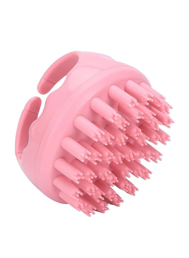 فرشاة تدليك فروة الرأس المصنوعة من السيليكون، فرشاة شامبو لتنظيف فروة الرأس لجميع أنواع الشعر للنساء والرجال والأطفال والحيوانات الأليفة - وردي - Image 1