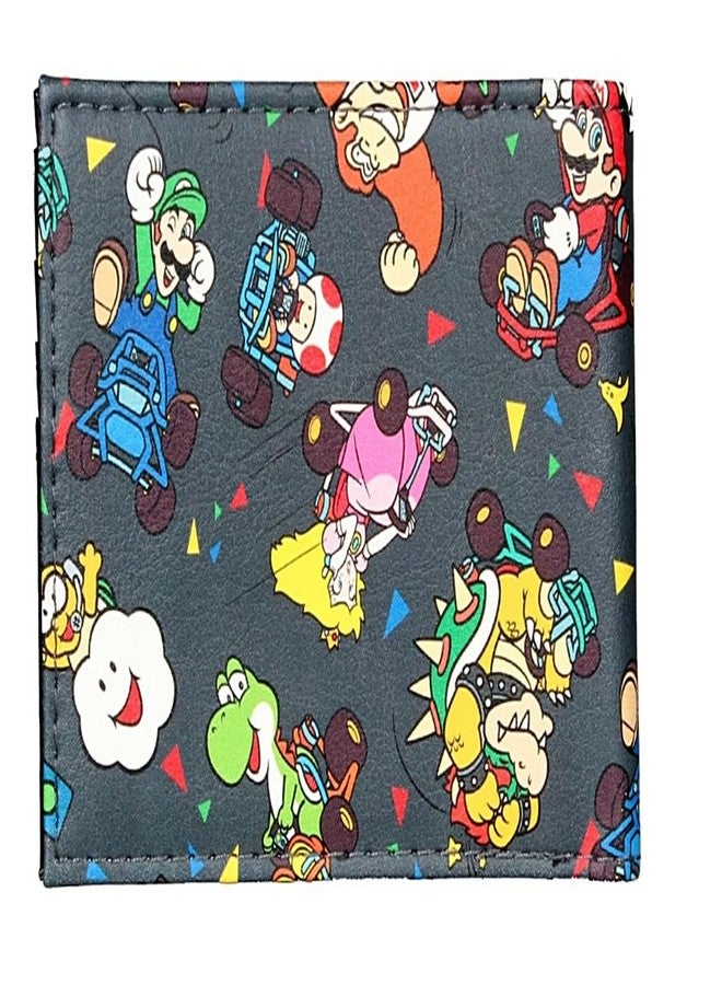 TCB Creations Super Cartoon Mario Characters All Over Bi-Fold Wallet - Image 3
