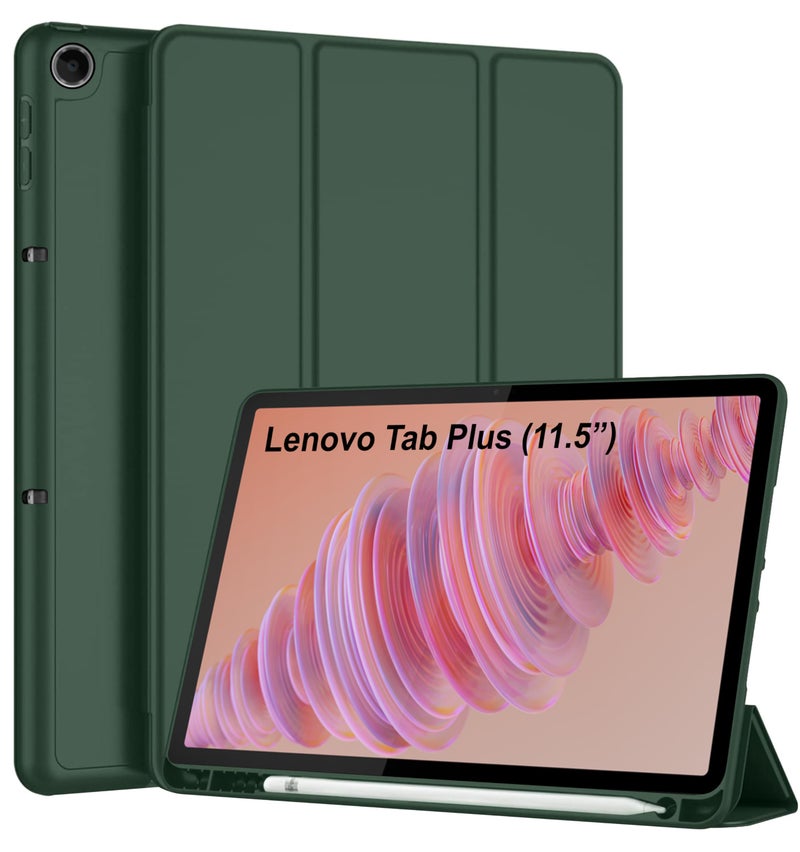 TGK Case for Lenovo Tab Plus 11.5 inch Tablet Trifold Smart Stand Cover (Green) - Image 1