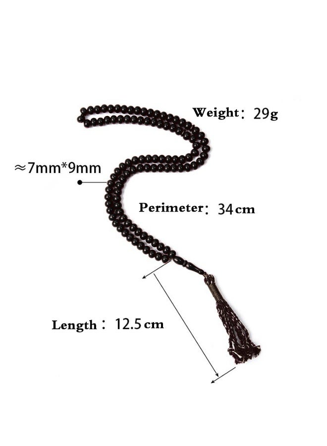 TSYO 99 Muslim Prayer Beads, Tasbeeh, Muslim Rosary, Masbaha, Misbaha, Tesbih, Tespih, Dhikr prayer beads, used for daily Misbaha and meditation, Ramadan gift men's and women's Rosary accessories (99 prayer beads) - Image 3