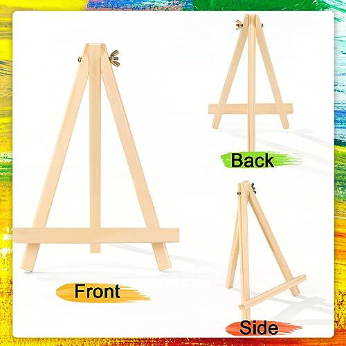 AROIC 9 inch Easel for Painting, 6 Pack Wooden Easel Stand for Sign, Tabletop Easels for Painting Canvases, Small Art Easel Canvas Stand Photo Display Tripod Holder for Kids Adults - Image 4
