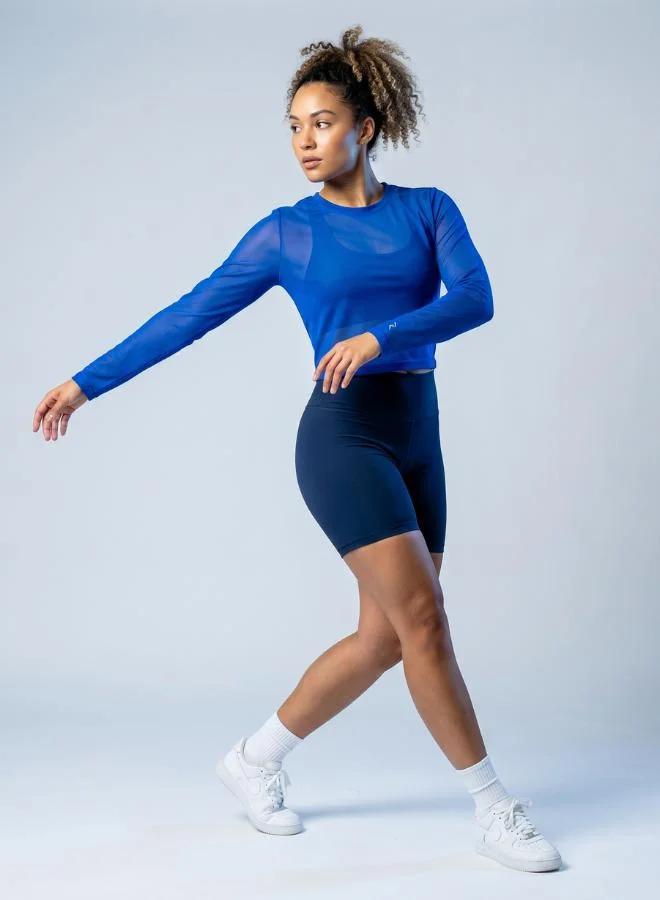 Zaecy Georgian Bay Blue Women's Active Mesh Top for Women | Best Price UAE