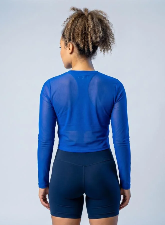 Zaecy Georgian Bay Blue Women's Active Mesh Top for Women | Best Price UAE