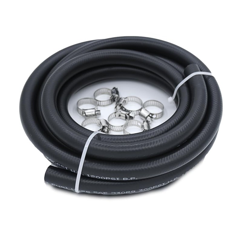 CHOIMOON 58 Inch Fuel Line Hose 58 ID Fuel Injection Hose 150 PSI Perfect for Automotive Coolant Power Steering Return and Transmission Cooling Systems 20FT Length 10 Clamps Included - Image 3
