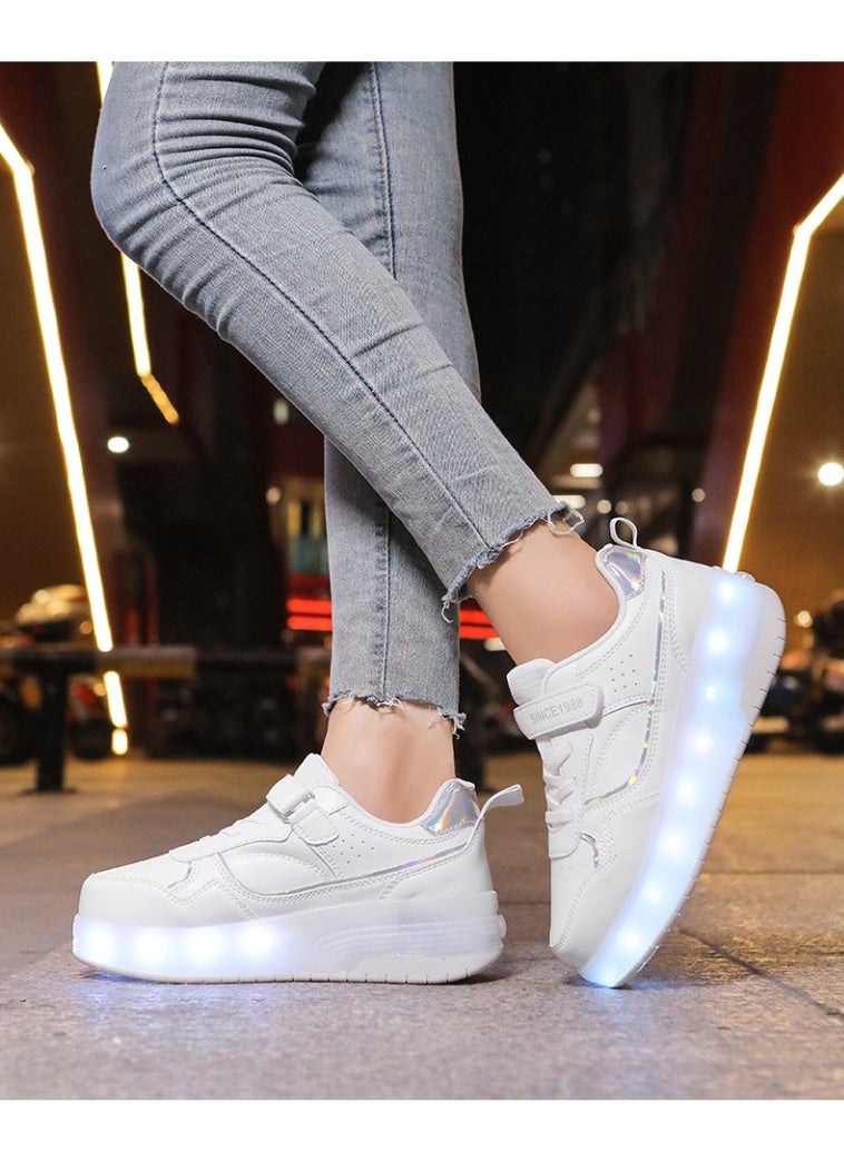 سكاي فيو أحذية تزلج بعجلات للبنات والأولاد، أحذية تزلج بعجلات قابلة للفصل، مقاسات من 32 إلى 40 - Image 4