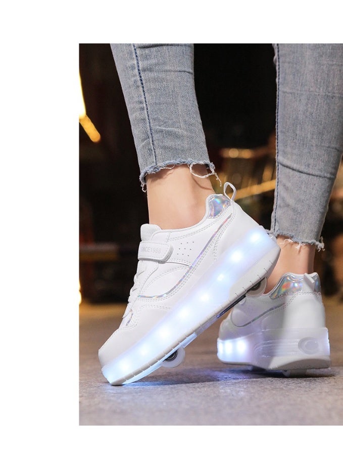 سكاي فيو أحذية تزلج بعجلات للبنات والأولاد، أحذية تزلج بعجلات قابلة للفصل، مقاسات من 32 إلى 40 - Image 3