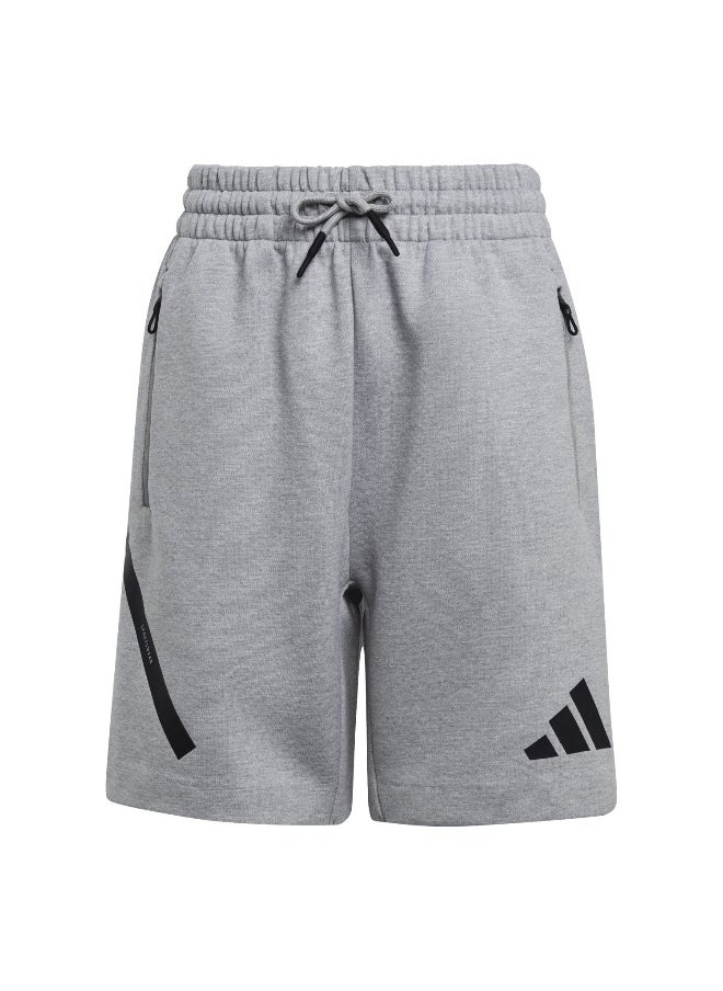 Adidas Adidas J Zne Shorts Grey Training Shorts For Kids Unisex 128  - Image 1