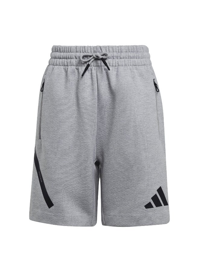 Adidas Adidas J Zne Shorts Grey Training Shorts For Kids Unisex 128  - Image 2