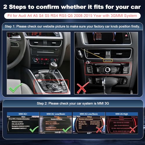 HMYC Wireless CarPlay/Android Auto Retrofit Kit Decoder Module Compatible with Audi A4/A5/S4/S5/RS4/RS5, and Q5 (2008–2018) for 3G MMI System, Supports OEM Controls, MirrorLink, Navigation, Reverse Camera - Image 4
