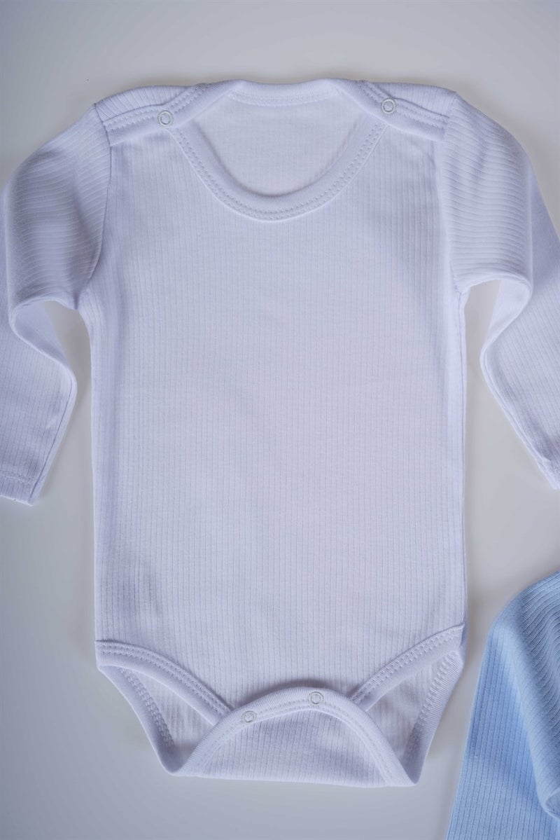 Miniko Kids New Season Girl Boy Baby Child Long Sleeve Cotton Ribbed Bodysuit  - Image 3