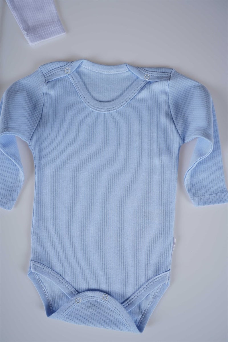 Miniko Kids New Season Girl Boy Baby Child Long Sleeve Cotton Ribbed Bodysuit  - Image 2