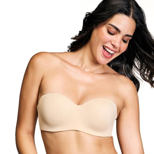 NYKD (NYB027 Padded & Wired Ultimate Multiway Strapless Bra for Women | Anti Slip Bra with Seamless Neckline & Soft Detachable Straps - Sand (40C) - Image 1