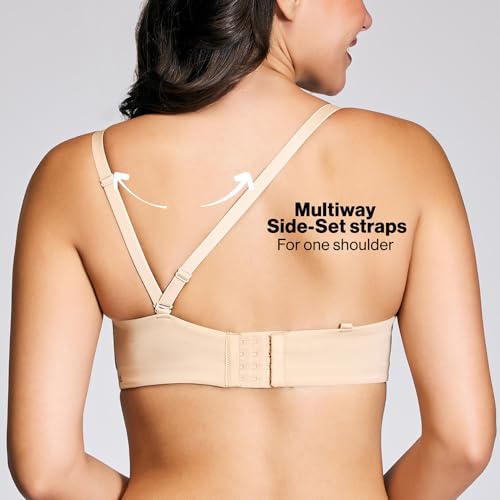 NYKD (NYB027 Padded & Wired Ultimate Multiway Strapless Bra for Women | Anti Slip Bra with Seamless Neckline & Soft Detachable Straps - Sand (40C) - Image 5