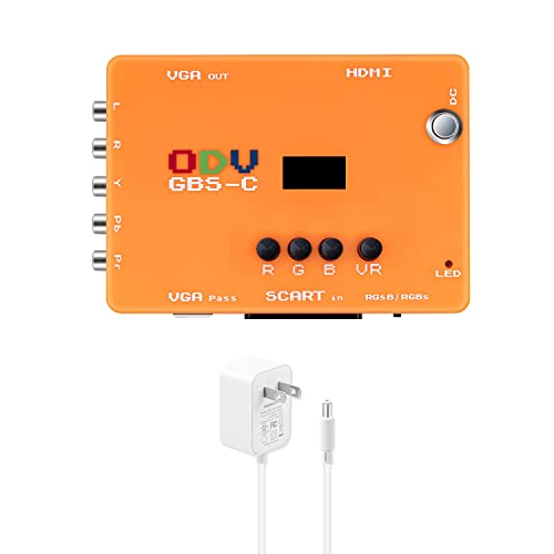 Mcbazel ODV-GBS-C Component VGA/Scart to VGA/HDMI Scan Converter for Retro Gaming Console with US Plug not Support AV Input - Image 1