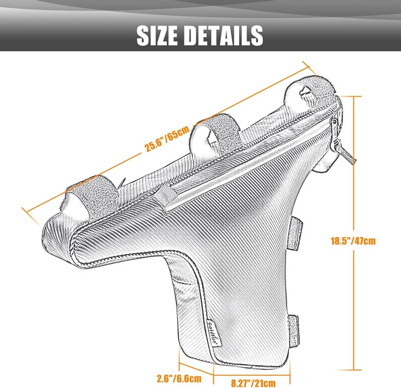 Sresk Black Triangle Truss Storage Bag for Kawasaki Teryx KRX 1000 (2020+) - Image 3