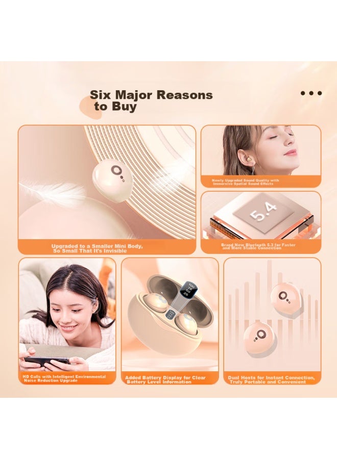 Witgoer Earphones, Invisible Wireless, Compact Mini Semi-in, Concealed Micro, For Work, Browsing, Napping, Sleeping, Side Sleeping, Ear-friendly, Mini, Ultra-long Battery Life - Image 2