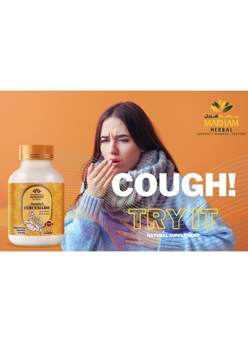 Curcumarm Chewable Tablet: Supplement for Supporting Immunity | Immune Booster with Curcumin, Ginger, Mint, Cinnamon, Pippali Combination - Dietary Supplements for Immune Support (30 Tablets) - pzsku/ZF86DB4859C3DAC0A0296Z/45/_/1738579936/13e285a4-6ac8-4525-832a-efa6e06bece9