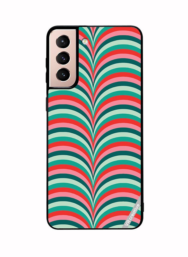 VR CREATIVE Protective Case Cover For Samsung Galaxy S21 Plus 5G Strips Design Multicolour - Image 1