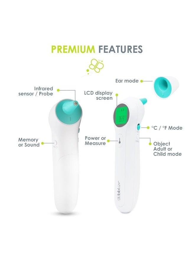 bblÃ¼v Bblüv - Orä - Non-Contact Digital Infrared Thermometer, Ear Thermometer - 5 In 1 In Led Display, For Babies, Children, And Adults Tracking Fever Indicator – Fast 1 Second Temperature - Image 4