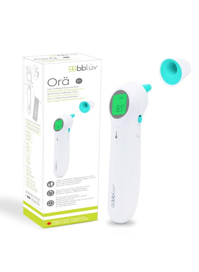 bblÃ¼v Bblüv - Orä - Non-Contact Digital Infrared Thermometer, Ear Thermometer - 5 In 1 In Led Display, For Babies, Children, And Adults Tracking Fever Indicator – Fast 1 Second Temperature - Image 1