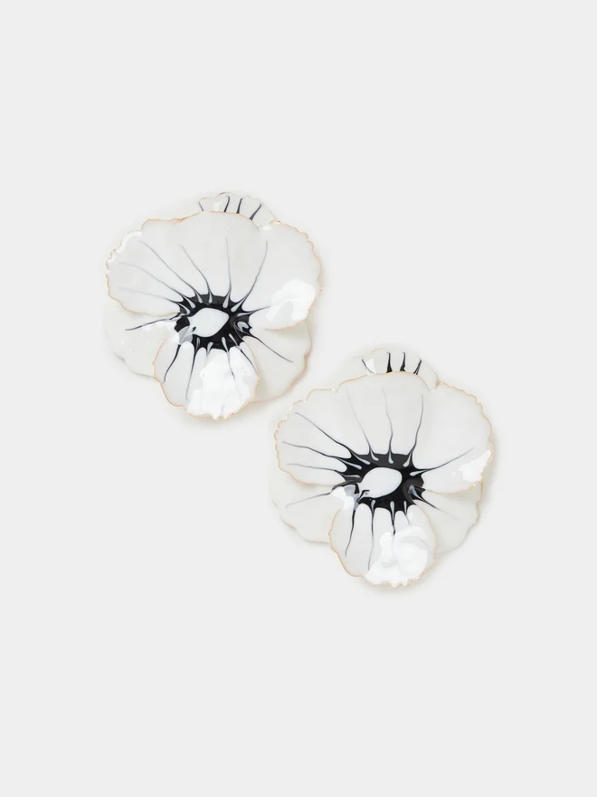 Resin Flower Stud Earrings