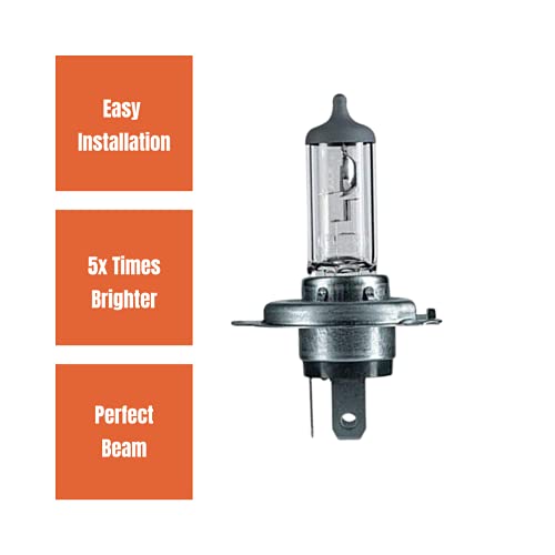 Osram Rallye H4 Halogen Lamp 62204 Exterior Headlight Bulb (12V, 100/90W, Pack of 2 Bulbs) - ( LIGHT YELLOW ) - Image 2