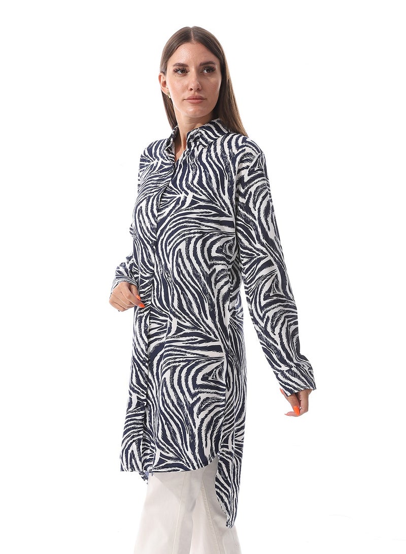 Caesar Women Tiger Long Blouse And Long Sleeves - Image 2