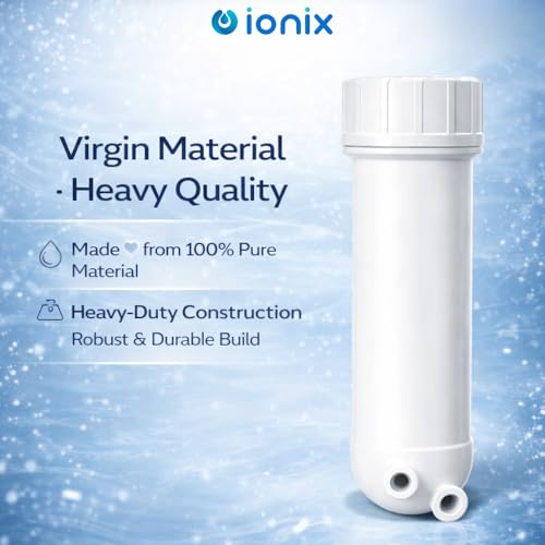 IONIX Ro Membrane housing with Spanner, Dual Silicon O-Ring, Double O Ring Means Double Protection from Leakge with Spanner, 1 Set, White - Image 5