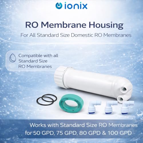 IONIX Ro Membrane housing with Spanner, Dual Silicon O-Ring, Double O Ring Means Double Protection from Leakge with Spanner, 1 Set, White - Image 4