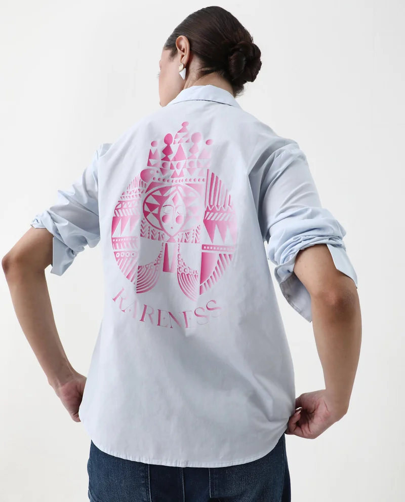 Rareism Women's Graphic Print Shirt