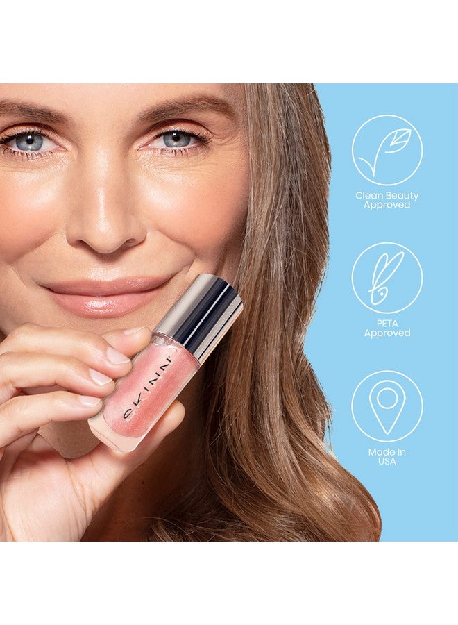 Skinn Luminous Blush Lip Oil Support Collagen Production Smooth Lines & Soothe Dry Cracked Lips Hydrating Clear Lip Oils Improve Skin'S Elasticity Texture & Glow Vitamin C & Manuka Honey - Image 5