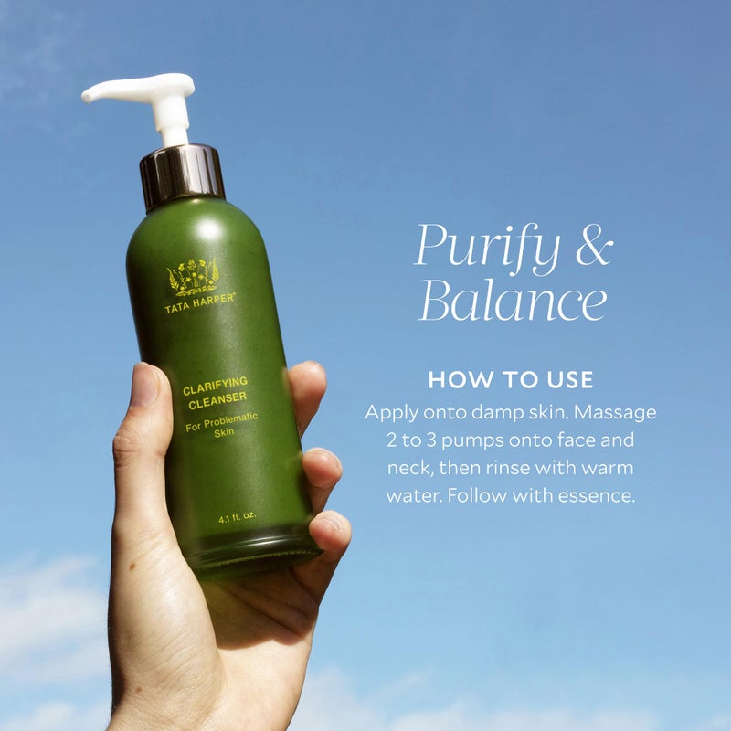 Tata Harper Clarifying Cleanser, Foaming Gel Cleanser for Blemish-Prone Skin, Sulfate-Free, Oily Skin Face Wash, Natural Skincare, 50ml - Image 4