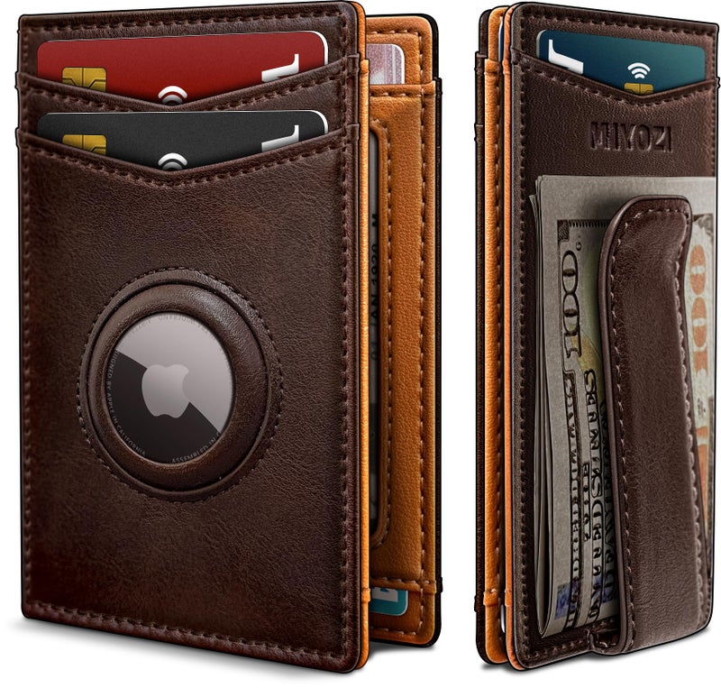 miyozi Airtag Wallet for Men with Money Clip Gift Boxed Magnetic Closure Slim Genuine Leather Front Pocket Wallet 41x 28 RFID Blocking - Image 2