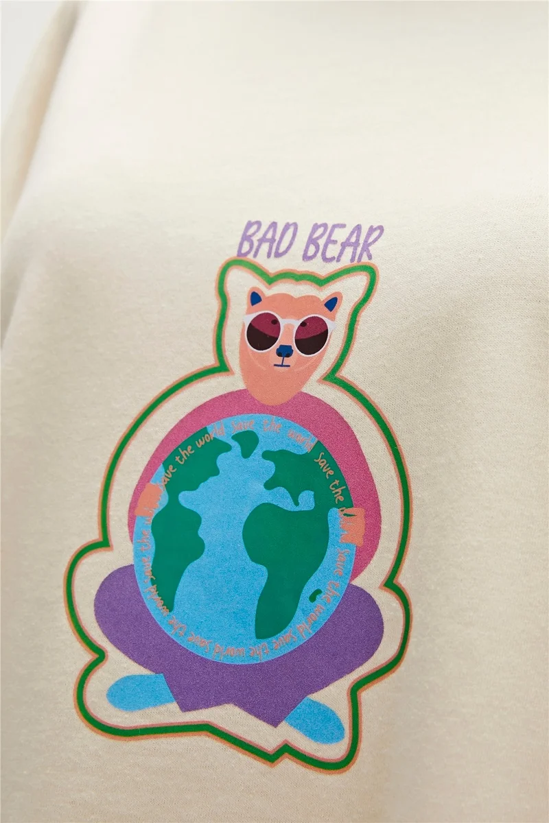 باد بير Re-Save Recycle Marshmallow White T-Shirt Printed Women's T-Shirt10