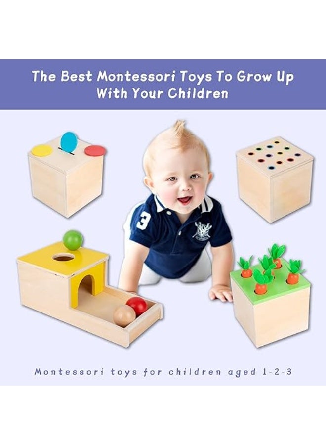 Curious Cub صندوق مونتيسوري الخشبي للعملات والمشابك - ألعاب تعليمية للأطفال من عمر 1 سنة وما فوق - Image 3