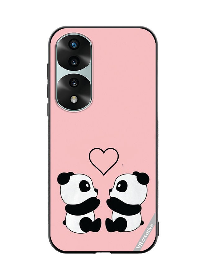 VR CREATIVE Protective Case Cover For Honor 70 Pro plus Panda Love Design Multicolour - Image 1